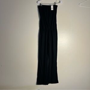 Express Black Strapless Jumpsuit